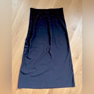 Blue & Red Polka Dot Slip Skirt